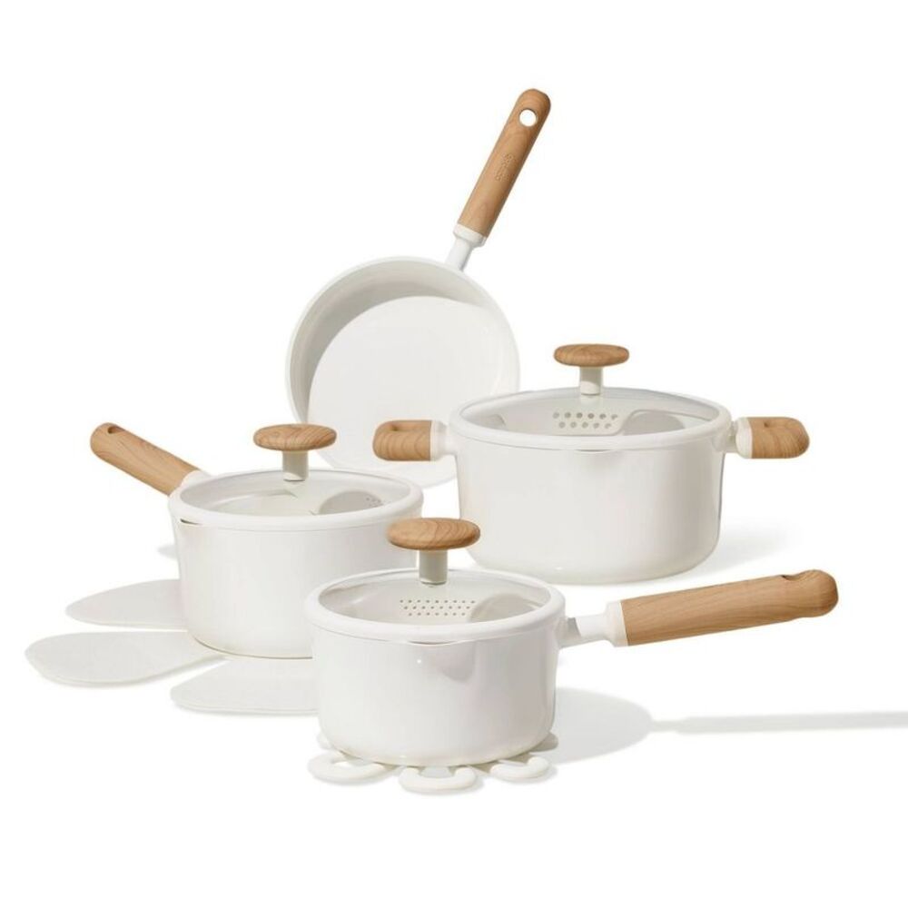 Carote -  11pc Ceramic Nonstick Cookware Set Cream Cream